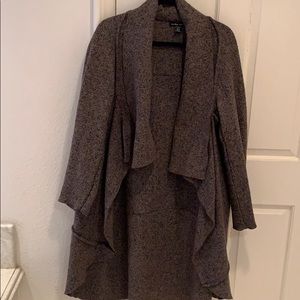 Long wool cardigan